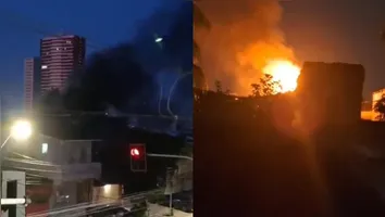 As chamas começaram por volta das 5h da manhã e se espalharam rapidamente