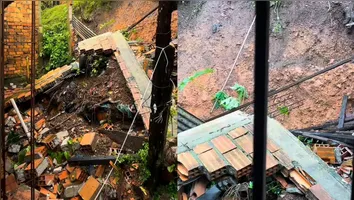 Deslizamento no Distrito de Icoaraci afetou 8 casas durante chuvas no final de semana.