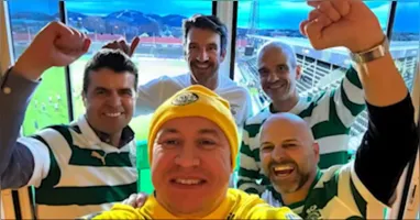 Encontro improvável no norte da Noruega: paraense recebe portugueses para ver treino do Sporting antes do duelo com o Bodo/Glimt.