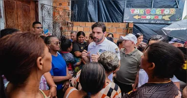 O prefeito de Belém, Igor Normando, acompanha a situação da população em bairros como o Tapanã.