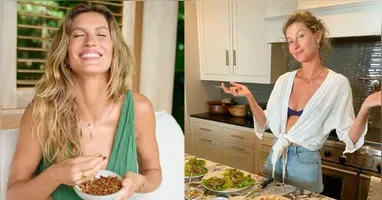 Hoje em dia, Gisele mantém uma alimentação baseada majoritariamente vegetal com inclusão pontual de produtos de origem animal.