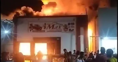 O incêndio foi de grandes proporções