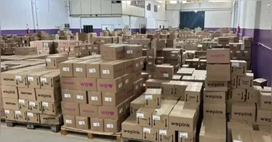 Depósito com produtos da WePink foi interditado após fiscalização identificar falta de licenças e problemas estruturais em Anápolis