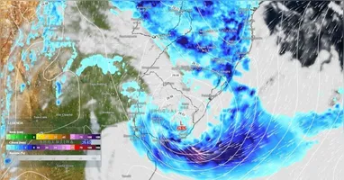 Quatro estados brasileiros podem registrar até 100 milímetros de chuva acumulada. São Paulo apresenta uma situação diferente, com volumes previstos em torno de 50 milímetros.