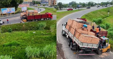 Apesar do quase tombamento, não houve registro de feridos.