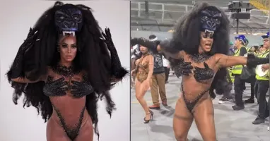 Incidente aconteceu durante a evolução da bateria, quando o body-justo escolhido para o ensaio se mostrou menor do que o esperado.