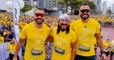 Bell  Marques com os filhos Rafa e Pipo.