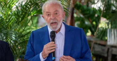 Presidente Luiz Inácio Lula da Silva durante pronunciamento em rede nacional na véspera do Dia Internacional da Mulher.