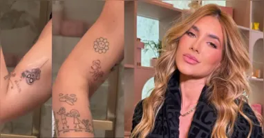 Virginia Fonseca exibe as novas tatuagens feitas após pedidos das filhas Maria Alice e Maria Flor.