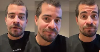 Thiago Martins durante viagem ao Japão, onde viveu momentos de tensão após sentir terremoto em Tóquio.