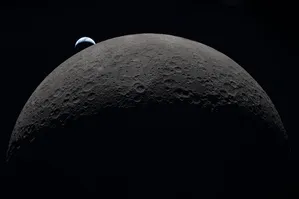 A Terra vista da Lua impressionou pela beleza.