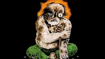 A  arte original de Living Corpse (1986) contrasta com a tecnologia de ponta utilizada na nova produção cinematográfica.