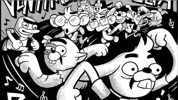 O traço característico de Fralvez em “Asas da Vingança”: a estética “cartunesca” encontra a brutalidade das gangues paulistanas em uma narrativa de tirar o fôlego.