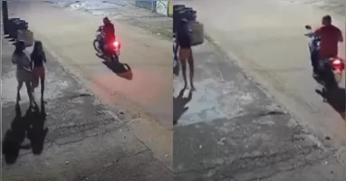 O suspeito ainda reagiu à abordagem da mulher e tentou intimidá-la no local.
