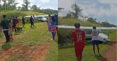 Relatos preliminares indicam que o avião havia pousado na aldeia para realizar o transporte de um paciente
