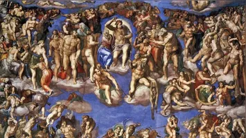 A pintura é um clássico do renascimento europeu.