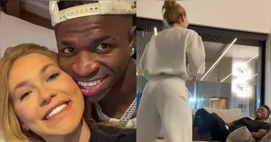 Dança de Virginia para Vini Jr. virou sensação nas redes sociais; jogador caiu na gargalhada. Assista!