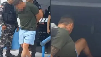 Ele foi preso e conduzido à delegacia para a realização dos procedimentos legais