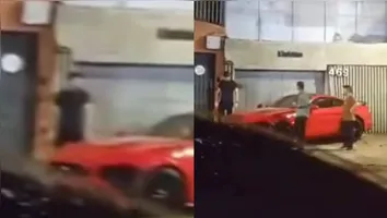 Acidente com Ford Mustang em Belém: motorista perde controle e colide com dois carros.