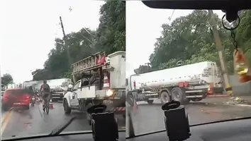 A colisão causou lentidão na via.