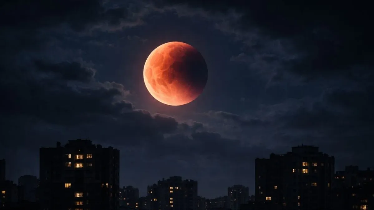 Imagem ilustrativa da notícia “Lua de Sangue”: Eclipse lunar total ocorre nesta terça-feira