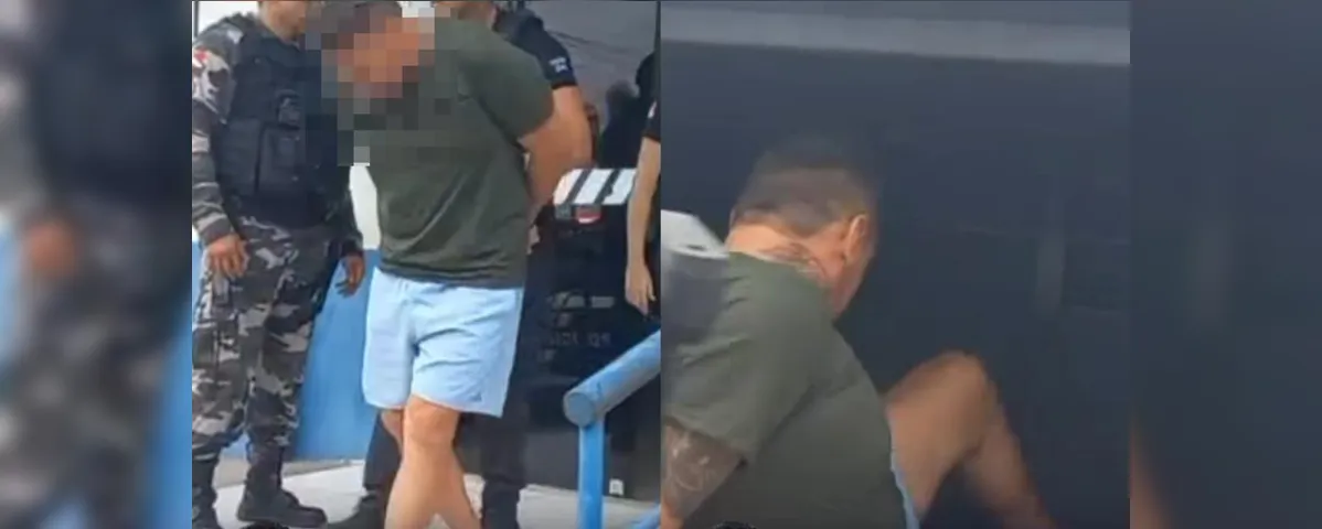 Ele foi preso e conduzido à delegacia para a realização dos procedimentos legais