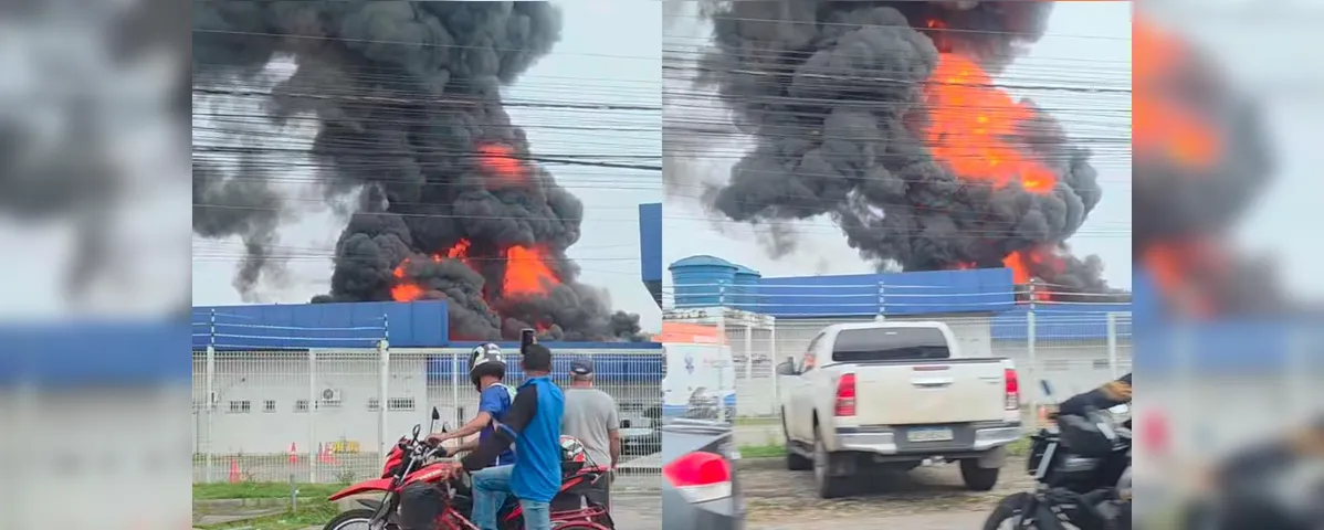 Equipes do Corpo de Bombeiros Militar do Pará já estão no local e trabalham para tentar controlar o incêndio.