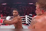 Anthony Joshua venceu Jake Paul por nocaute técnico no sexto assalto.