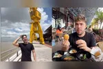 Em um vídeo publicado no Instagram, o alagoano começa experimentando a tradicional unha de caranguejo e em seguida prova outras iguarias, como a coxinha paraense de camarão com jambu, maniçoba e tacacá.