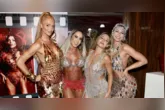 Cíntia Dicker, Mulher Melão, Bruna Griphao e Lívia Andrade durante ensaio da Acadêmicos do Salgueiro para o carnaval de 2026, no Rio de Janeiro.