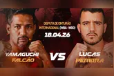 O evento coloca frente a frente Yamaguchi Falcão e Lucas Pereira pelo título mundial de boxe