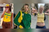 Looks em verde e amarelo ganham novas leituras no brazilcore, tendência que mistura referências brasileiras e estilo urbano.