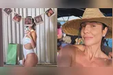 Ivete Sangalo compartilha selfie de body branco antes de show e impressiona fãs com boa forma.