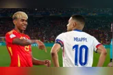 Lamine Yamal e Kylian Mbappé simbolizam a força de Espanha e França na corrida pelo título mundial.