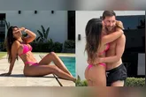 Antonela Roccuzzo e Lionel Messi curtem momento a dois na piscina em registro compartilhado nas redes sociais.