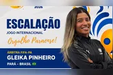 Gleika Pinheiro faz história como a primeira árbitra do Pará com escudo da FIFA em partida internacional.
