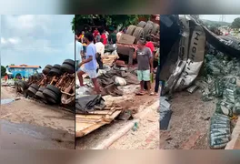 O acidente ocorreu em um trecho movimentado da via, o que exigiu atenção redobrada dos condutores que passavam pelo local.