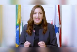 A governadora Hana Ghassan Tuma convoca o público para o festival gospel que acontece hoje em Marabá.