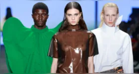 Modelos desfilam criações da Normando com elementos naturais no Rio Fashion Week