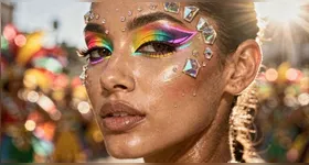 Impacto visual substitui técnica elaborada na maquiagem da folia