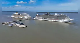 Navios de cruzeiro voltam a atracar em Belém e reforçam o turismo marítimo na capital paraense, impulsionado pelos investimentos no porto de Outeiro.