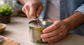 Sem precisar de abridor, você consegue abrir uma lata