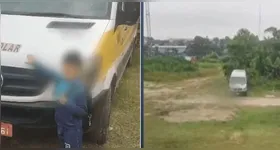 O menino conseguiu sair sozinho do veículo para pedir ajuda