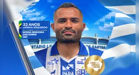 Lateral-esquerdo Luciano Taboca, de 32 anos, que se destacou pelo Cametá no Campeonato Paraense 2026.