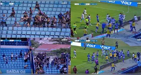 Confusões aconteceram nas arquibancadas e no campo