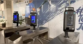 A biometria facial em caráter de jogo-teste, durante a partida entre Clube do Remo e Internacional