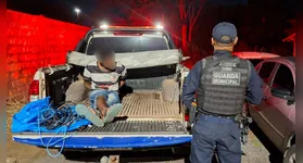 Material elétrico apreendido pela GMM apresentava estado de novo, contestando a versão de descarte dada pelo suspeito.