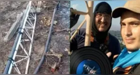 Torre de transmissão desativada desabou durante serviço de desmontagem, resultando na morte de dois trabalhadores; caso é investigado pela Polícia Civil.