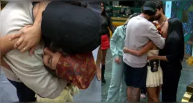 Gabriela é abraçada pelos brothers após retornar para a casa do BBB 26.