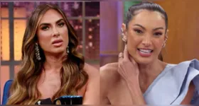 Nicole Bahls durante participação no “Encontro”, momento em que provocou Patrícia Poeta ao vivo ao falar sobre romance e Carnaval.